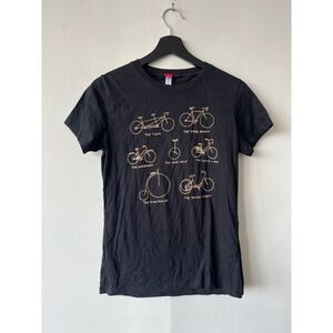Terry Bicycles Shirt‎ Womens Medium Black Graphic Bikes Cycling Tee Casual Y2K